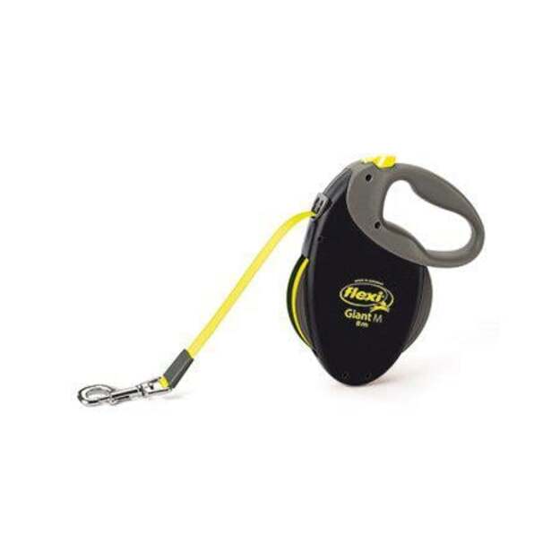 FLEXI - Leash Giant M 8M Tape Black/Neon Yellow Max 25Kg - (600.7780)