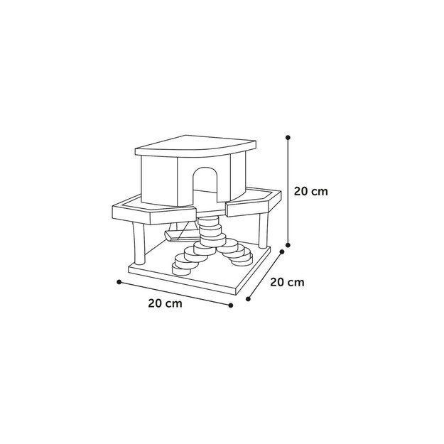 Flamingo - House for hamsters and mice, Hansi - (540058516221)