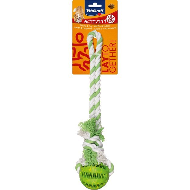 Vitakraft - Denta Fun Ball on rope 24cm Dog - (10682)