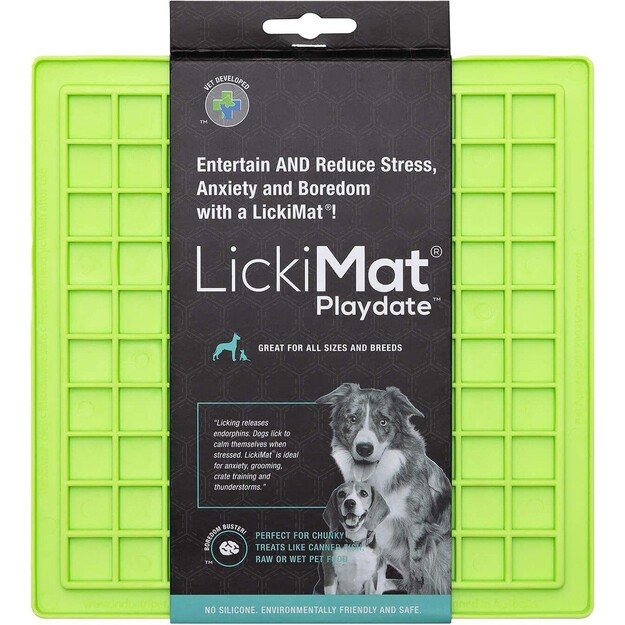 LICKI MAT - Dog Bowl Playdate Green 20X20Cm - (645.5332)