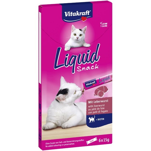 Vitakraft - Liquid Snack with Liver Sausage and Biotin for cats (58066)