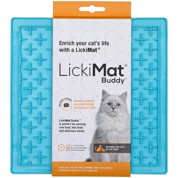 LICKIMAT - Cat Buddy Light Blue 20X20Cm - (785.5350)