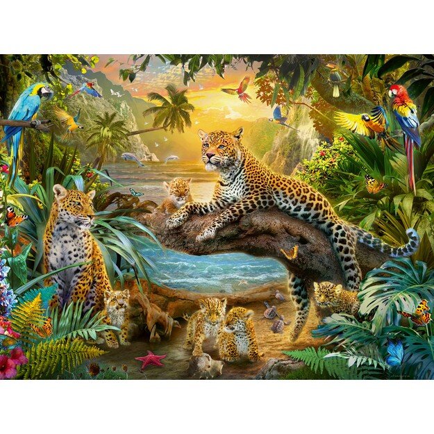 Ravensburger - Puzzle Leopard Family In The Jungle 1500p (12000738)