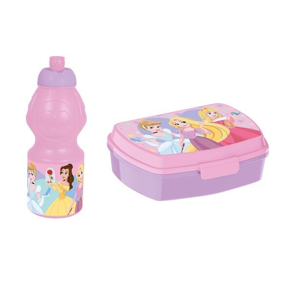 Stor - Lunch Box & Water Bottle - Disney Princess