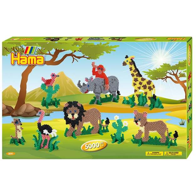 HAMA - Midi Beads -  Giant Gift Box - Safari (3041)