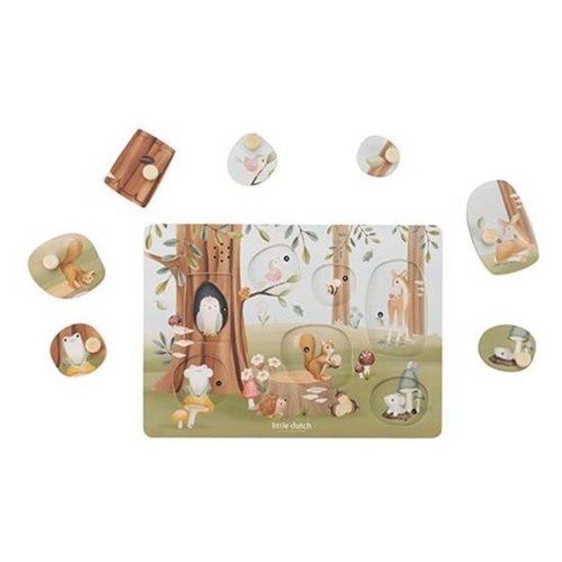 Little Dutch - Wooden Sound puzzle Forest Friends (LD7240)