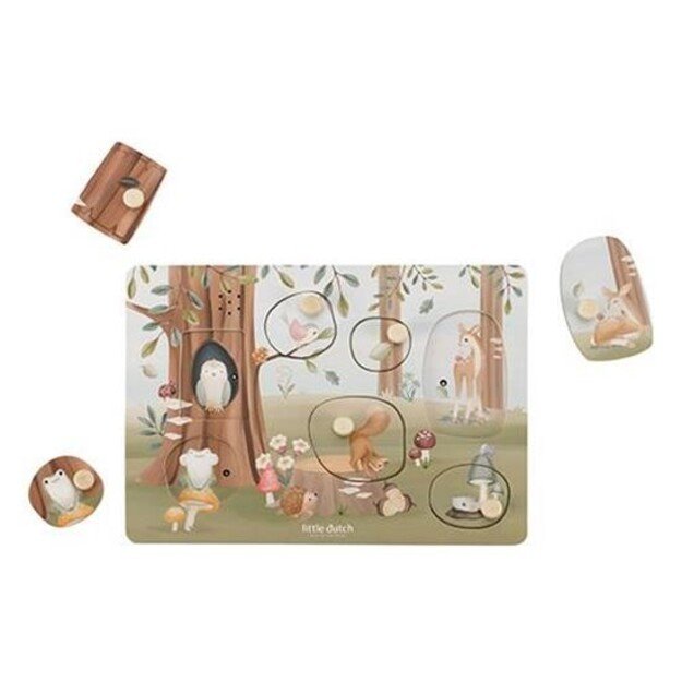 Little Dutch - Wooden Sound puzzle Forest Friends (LD7240)