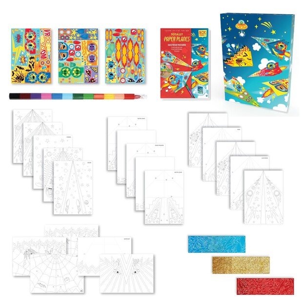 BOX CANDIY - 20 Paper Planes to Colour-In & Decorate - (BC-1958)