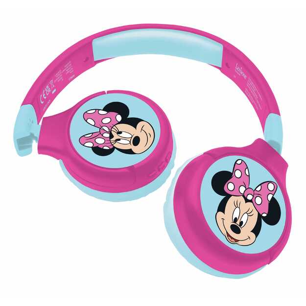 Lexibook - Disney Minnie Mouse - 2 in 1 Foldable Headphones (HPBT010MN)