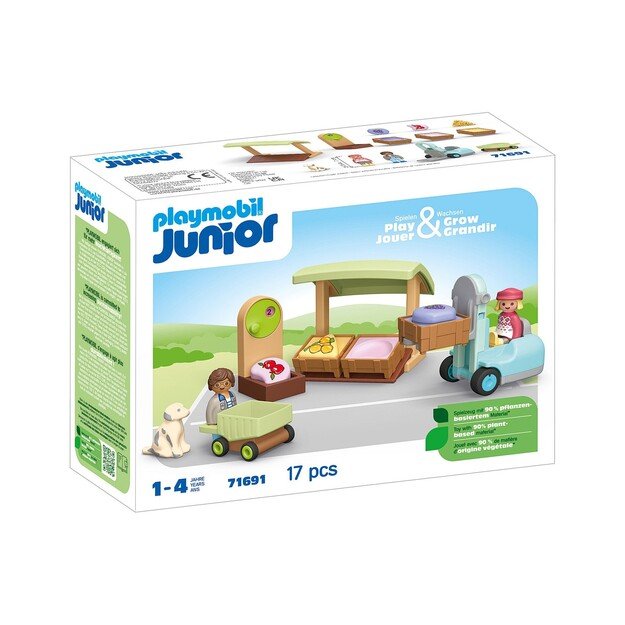 Playmobil - Junior: Organic Market Stall & Forklift (71691)