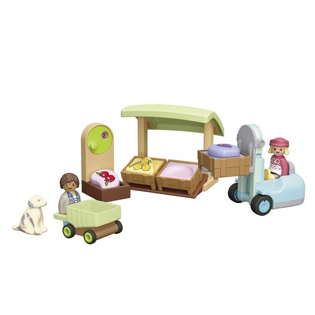 Playmobil - Junior: Organic Market Stall & Forklift (71691)