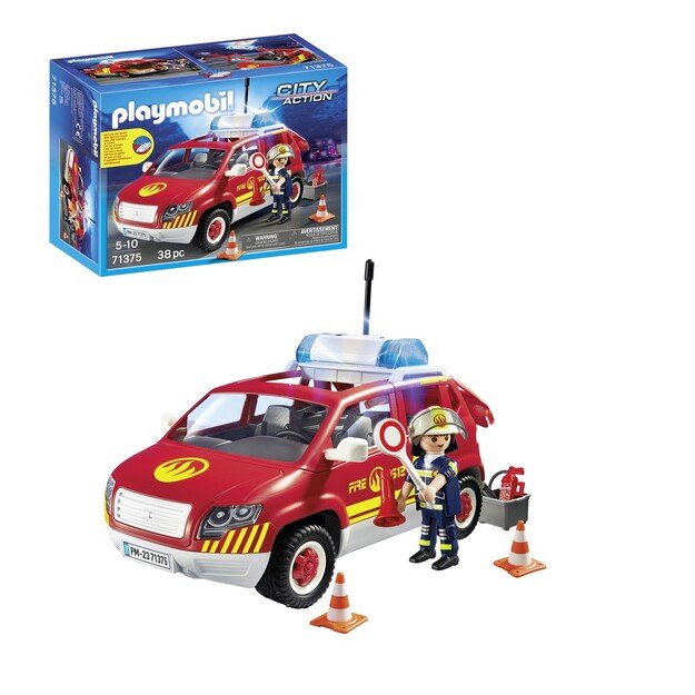 Playmobil - Fire Chief's Car with Lights and Sound (71375)