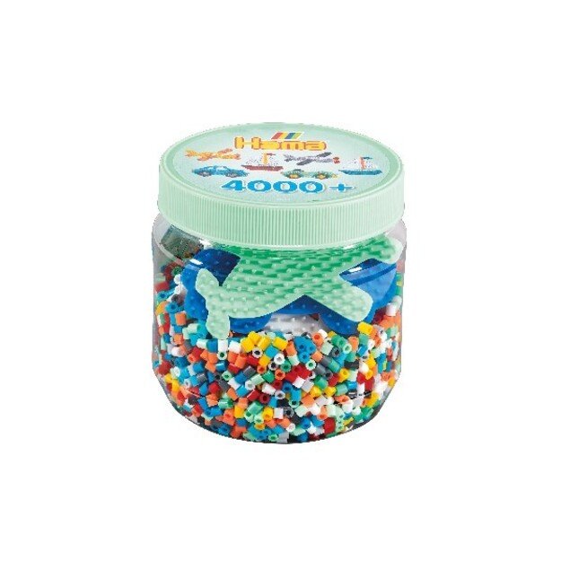 Hama - Midi Beads 4000pcs + 3 Assorted Pegboards - (382053)