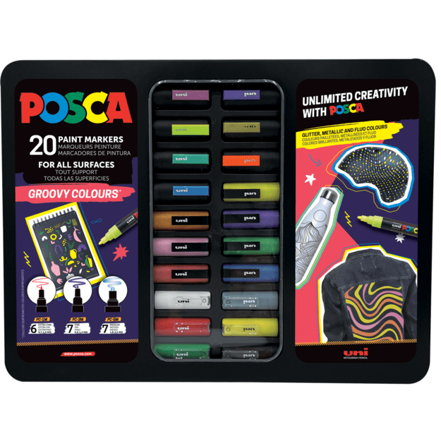 Posca - Metal Tin Groovy Colours - (401536)