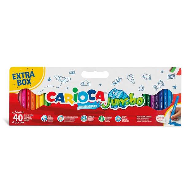 Carioca - Jumbo Markers, 40 pcs (32753)