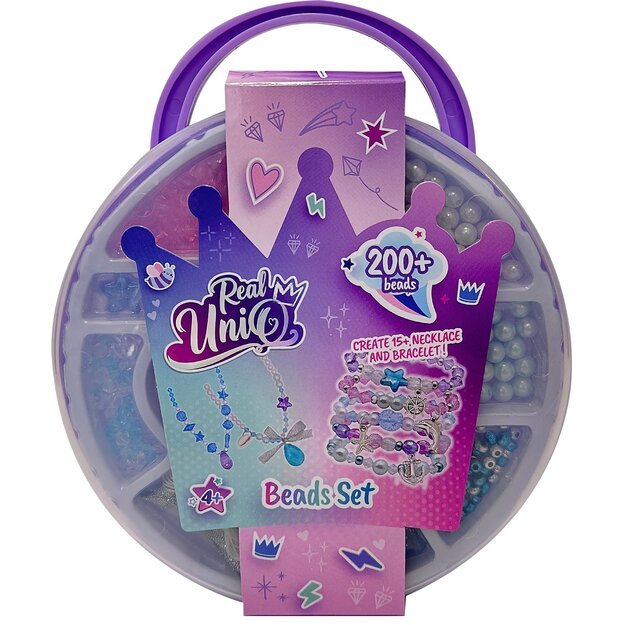 Real UniQ - Beads Set, Round Carry Case (30469)