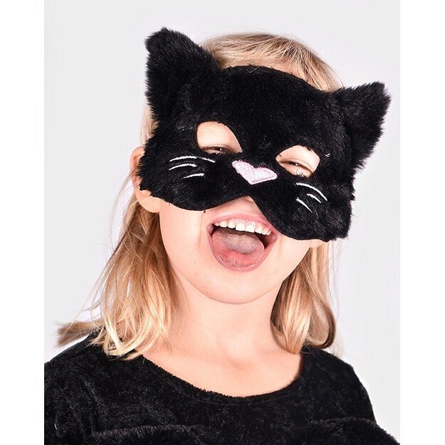 Den Goda Fen - Fluffy Black Cat Mask (F85012)