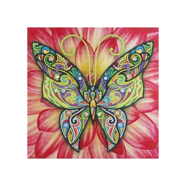 Grafix - Diamond Painting on Canvas Butterfly 30 x 30 cm - (K-260009)