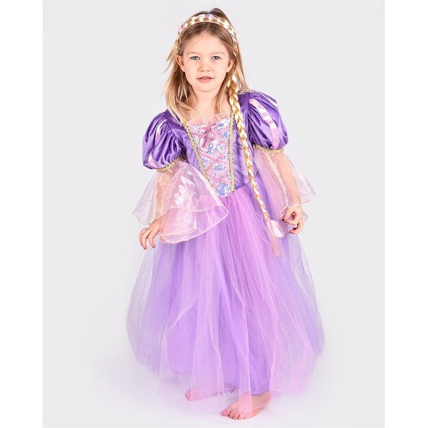 Den Goda Fen - Princess Dress w. Braid - Purple (122-128 cm) (F66623)