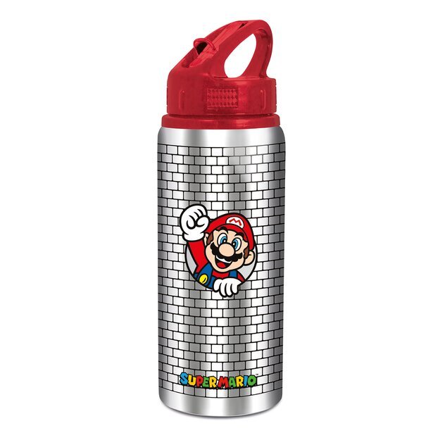 Stor - Alu Water Bottle 710ml - Super Mario (389)