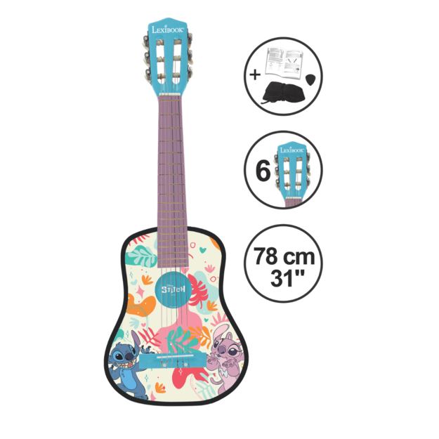 Lexibook -  Disney Stitch - Acoustic Guitar 78 cm (K2000D)