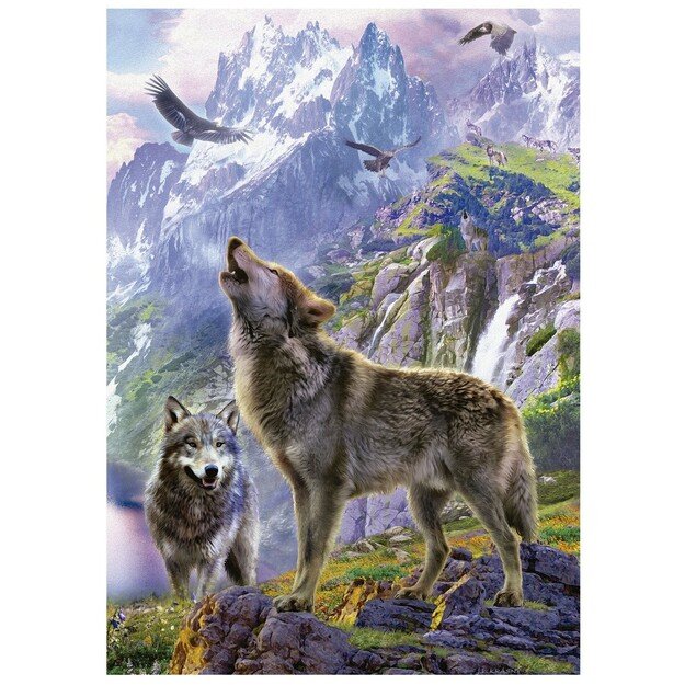 Educa - 500 pcs - Wolves In The Rocks puzzle (80-19548)