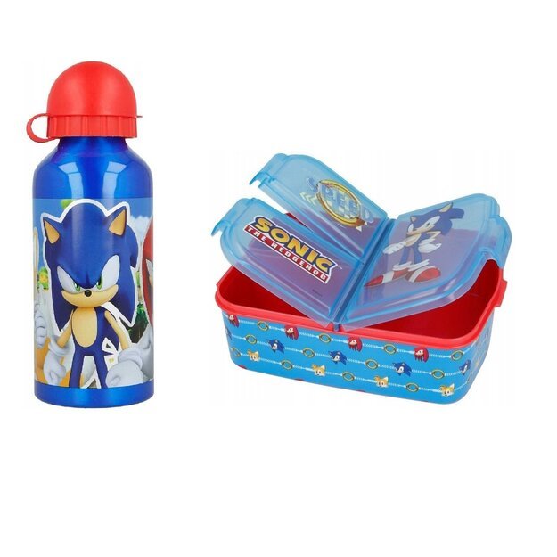 Stor - Multi Lunch Box & Water Bottle - Sonic