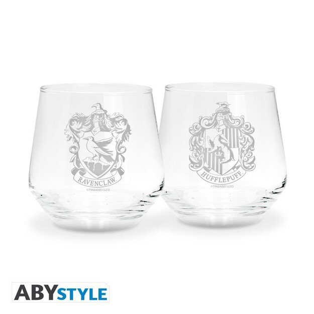 HARRY POTTER - 2 Glass Set Ravenclaw & Hufflepuff EUROPE x2