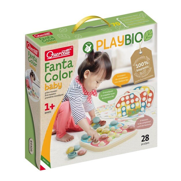 Quercetti - PlayBio Peg Mosaic: FantaColor Baby (28 pcs) - (QU-84405)