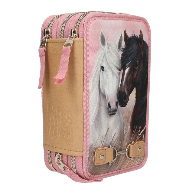 Miss Melody - Triple Pencil Case DUSTY ROSE