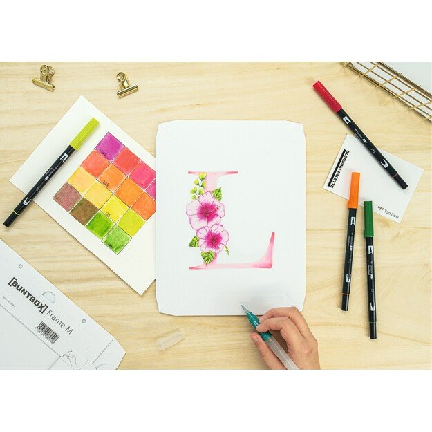 Tombow - Watercoloring Canvas set Floral Letters