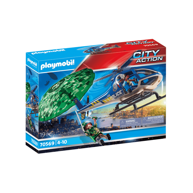 Playmobil - Police helicopter - Parachute pursuit (70569)