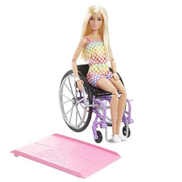 Barbie - Doll With Wheelchair And Ramp - Blonde (HJT13)