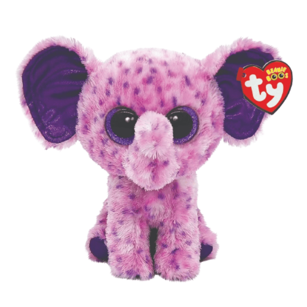 TY Plush - Beanie Boos - Eva the Purple Elephant (Regular) (TY36386)