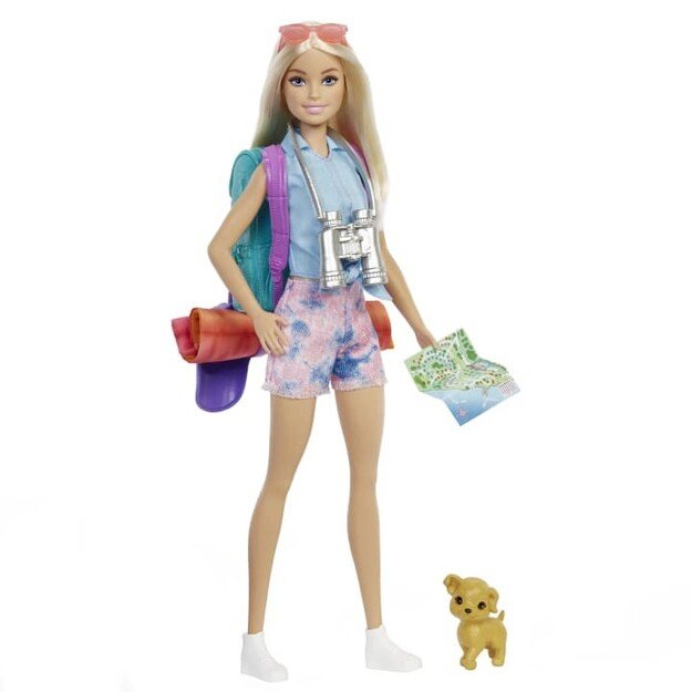 Barbie - Camping Doll with Puppy - Malibu (HDF73)