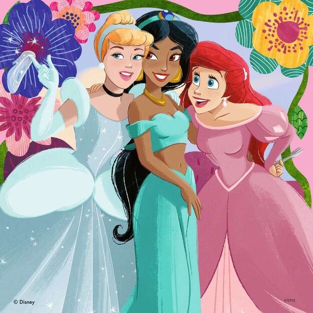 Ravensburger -Puzzle  Disney Princess 3x49p