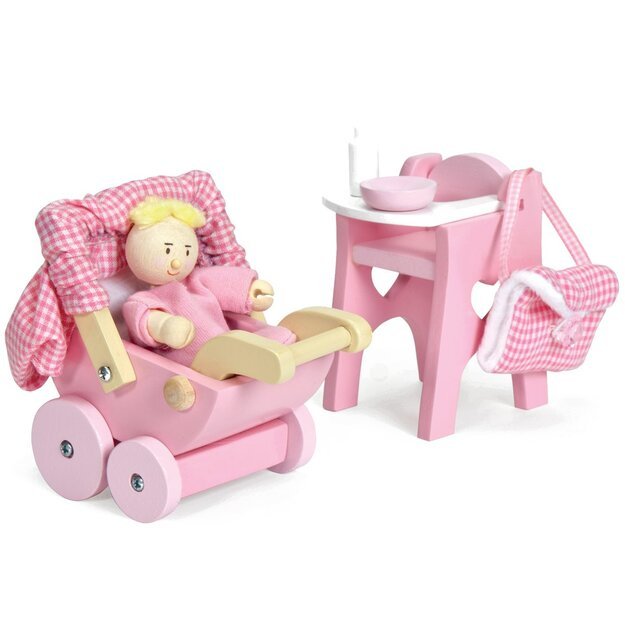 Le Toy Van - Nursery Set with Baby Doll (LME044)