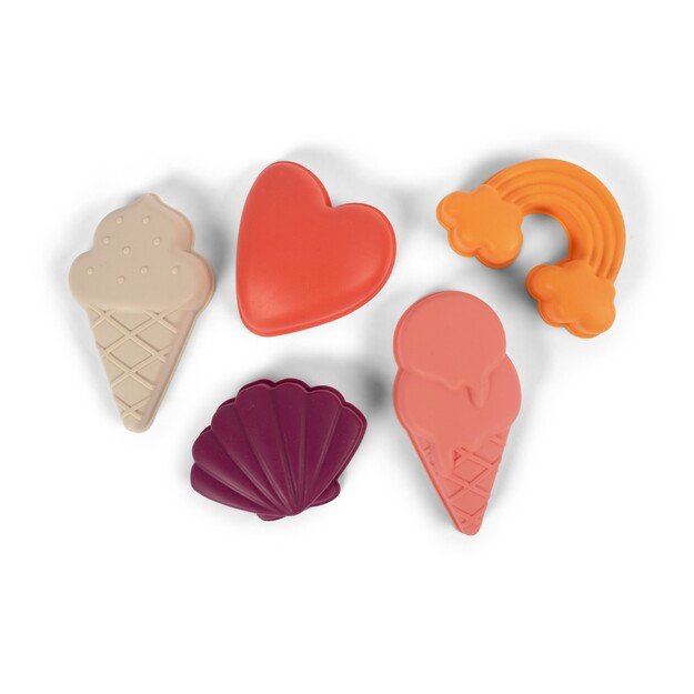 Filibabba - Silicone sand toys 5 pieces - Beach Fun - (FI-03089)