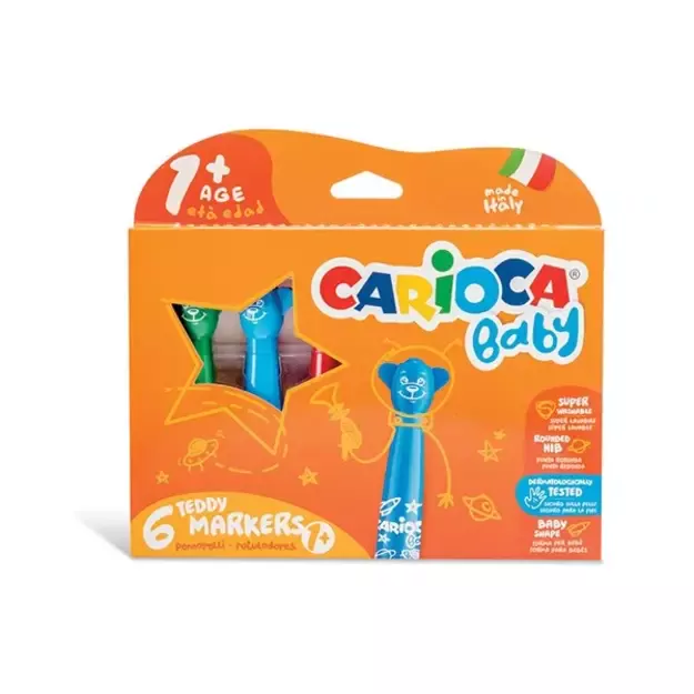 Carioca - Marker w/baby handle (6pcs) (809409)