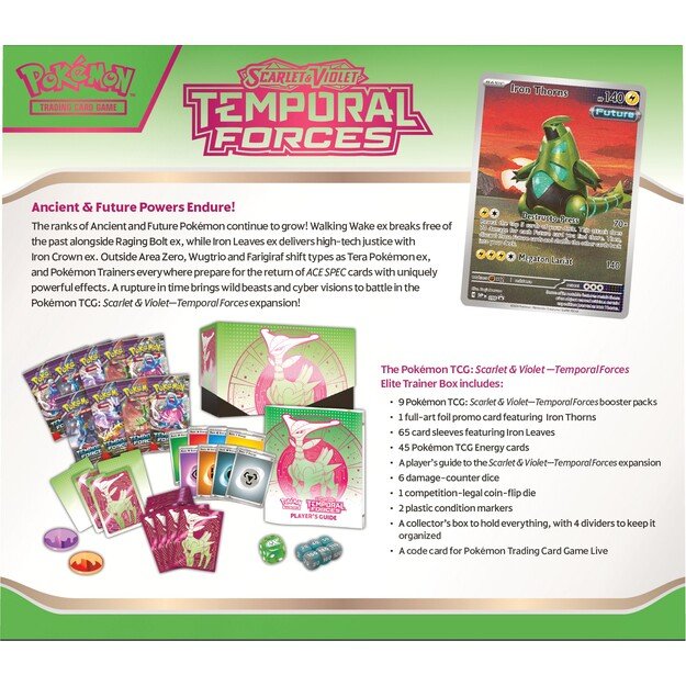 Pokémon - SV5 Temporal Forces Elite Trainer Box - Iron Leaves (POK85657)