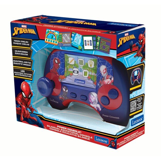 Lexibook - Spider-Man Educational bilingual console with LCD screen (EN/FR) (JCG100SPi1)