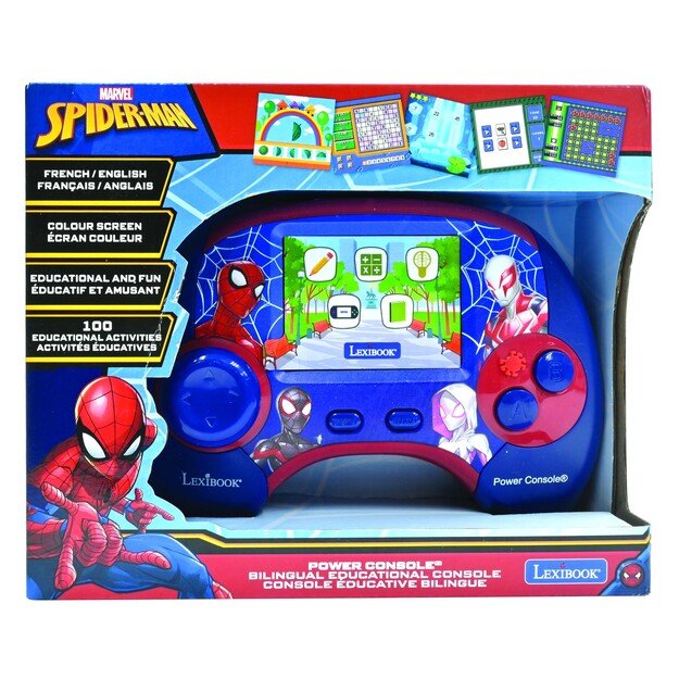 Lexibook - Spider-Man Educational bilingual console with LCD screen (EN/FR) (JCG100SPi1)