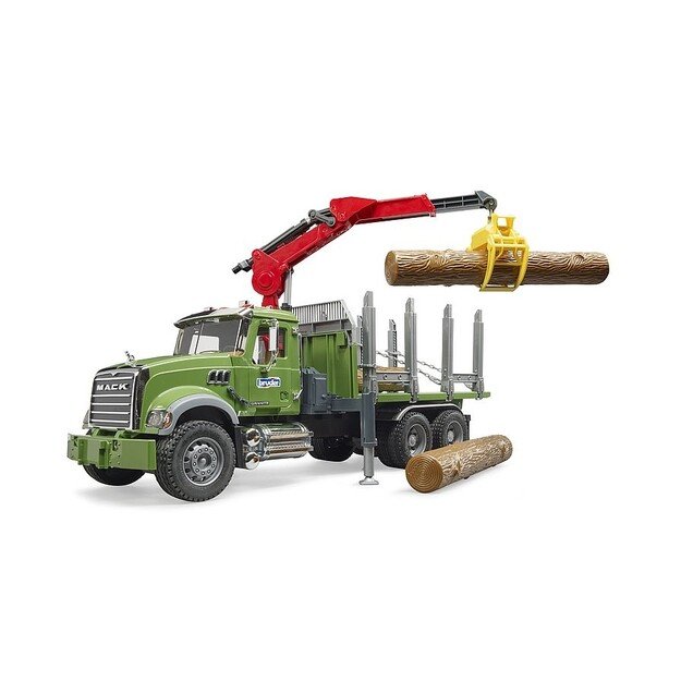 Bruder - MACK Granite Timber Truck w/Loading Crane (02824)