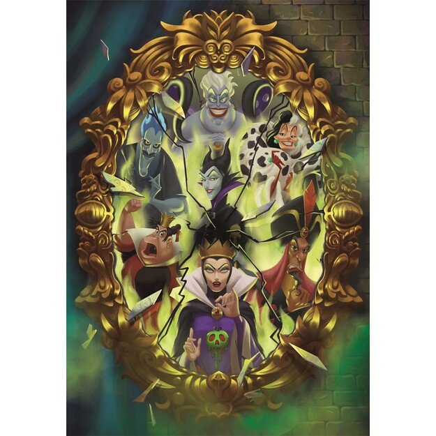 Clementoni - Puzzle Disney 100 Villians Illustration (1000 pcs) (39718)