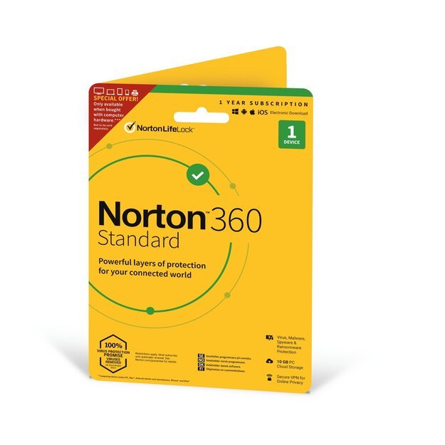 Norton - 360 Standard 10GB 1 User 1 Device 12 Months Nordic