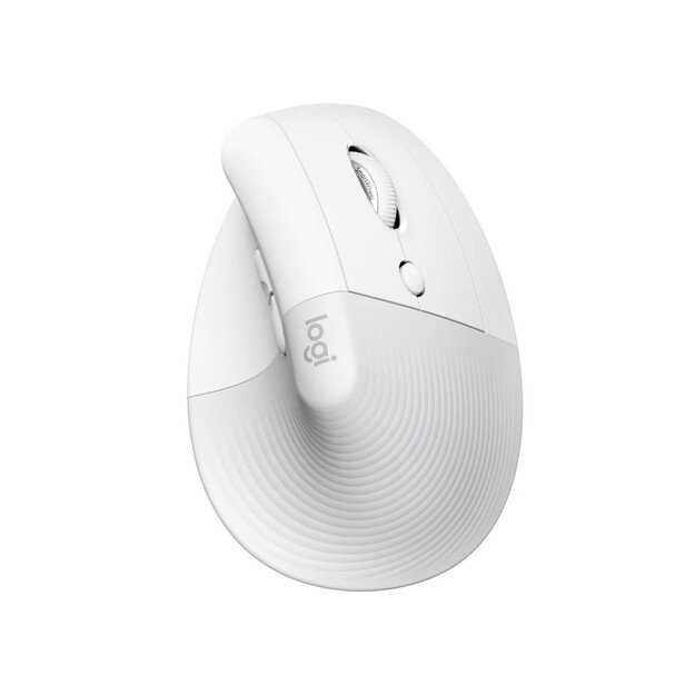 Logitech - Lift Ergo Mouse, Off-white/Pale Grey