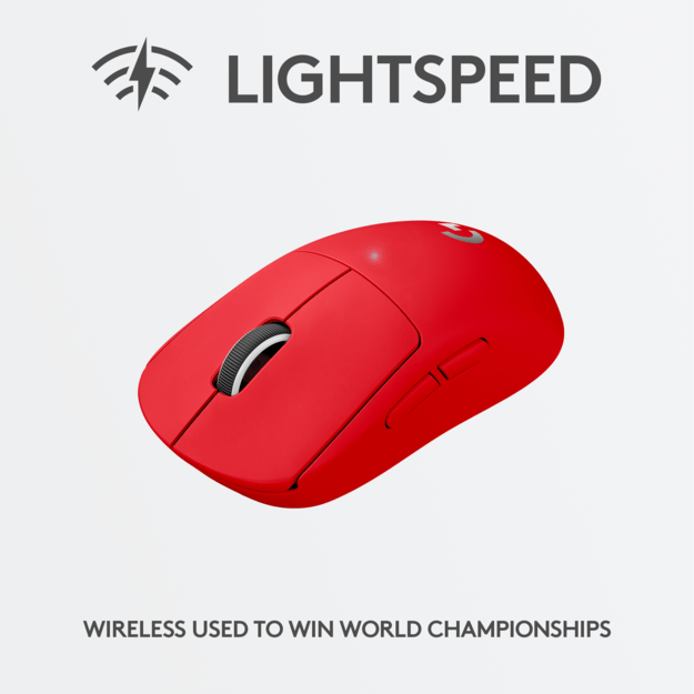 Logitech - PRO X SUPERLIGHT Wireless Gaming Mouse - RED