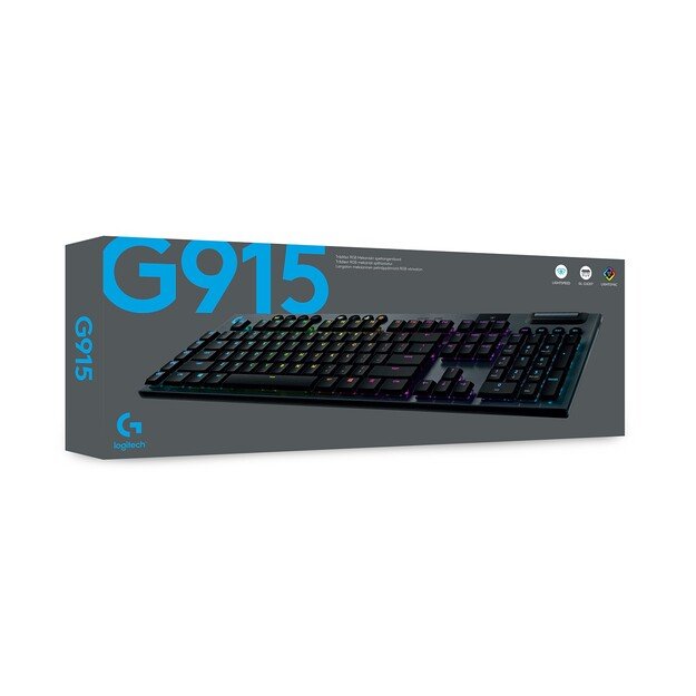 Logitech - G915 Lightspeed Wireless RGB Mechanical Gaming Keyboard Nordic