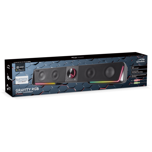 Speedlink - GRAVITY RGB Stereo Soundbar, black