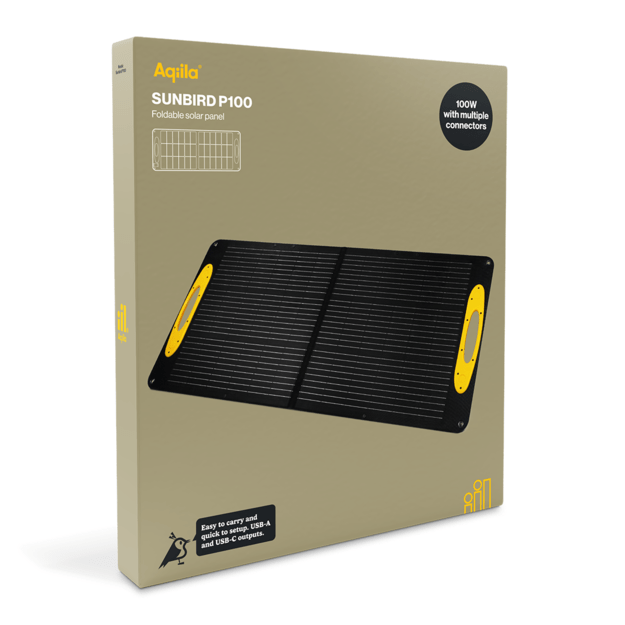 Aqiila - Sunbird P100 - Foldable solar panel, 100W